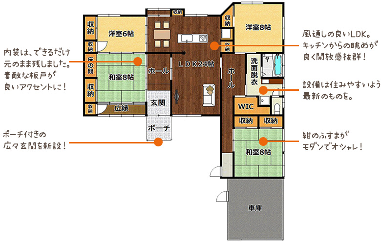 リノベーション後の間取り写真